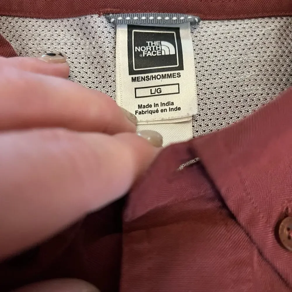 The North Face Men's Syncline Shirt Size Large Maroon Quick Dry Lightweight